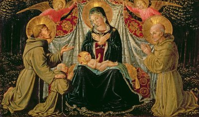 Madonna and Child with St. Francis and the Donor Fra Jacopo da Montefalco and St. Bernardino of Siena by Benozzo di Lese di Sandro Gozzoli